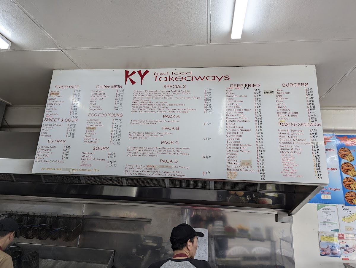 K Y Takeaways Photo Menu 2