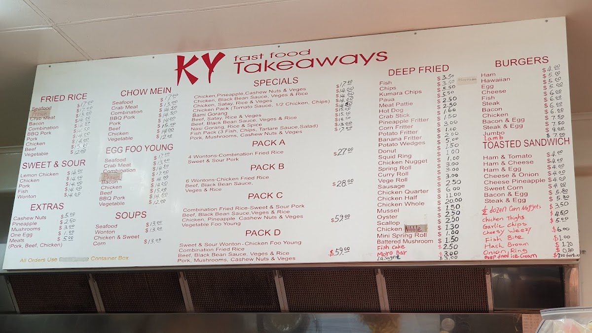K Y Takeaways Photo Menu 6