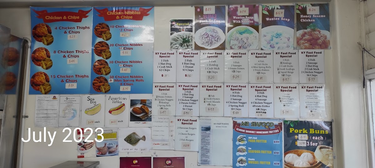 K Y Takeaways Photo Menu 7