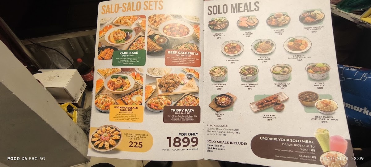 Kuya J Restaurant - SM City San Jose Photo Menu 2