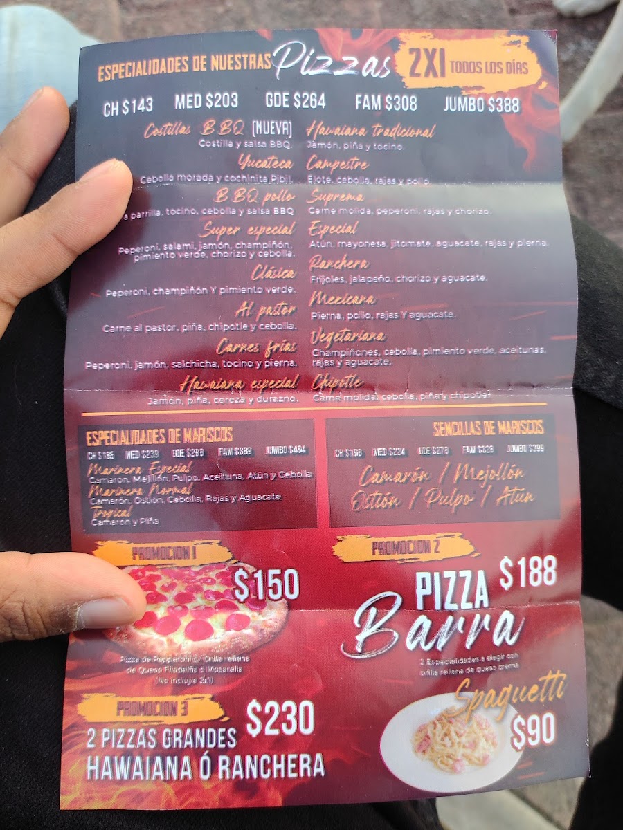 Pam Pizza Photo Menu 1