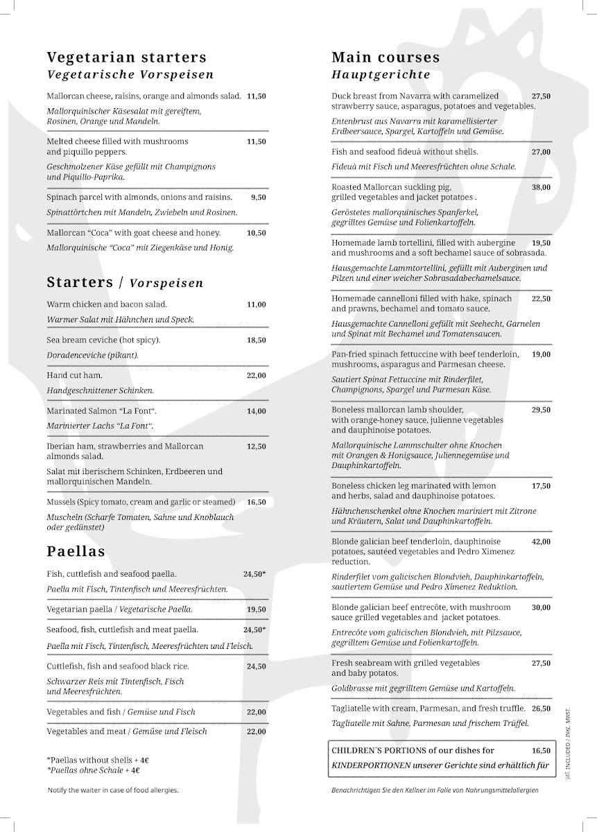 La Font del Gall - Restaurant Pollensa Photo Menu 3