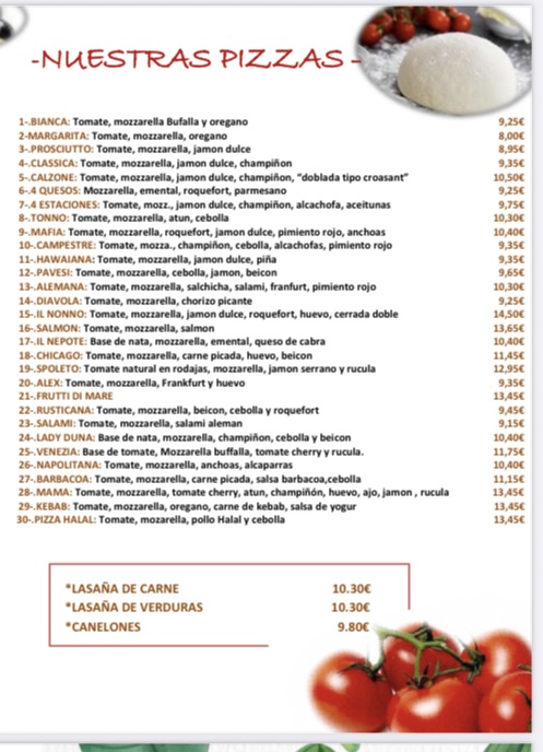 PIZZERIA IL NONNO EMPURIABRAVA Photo Menu 10