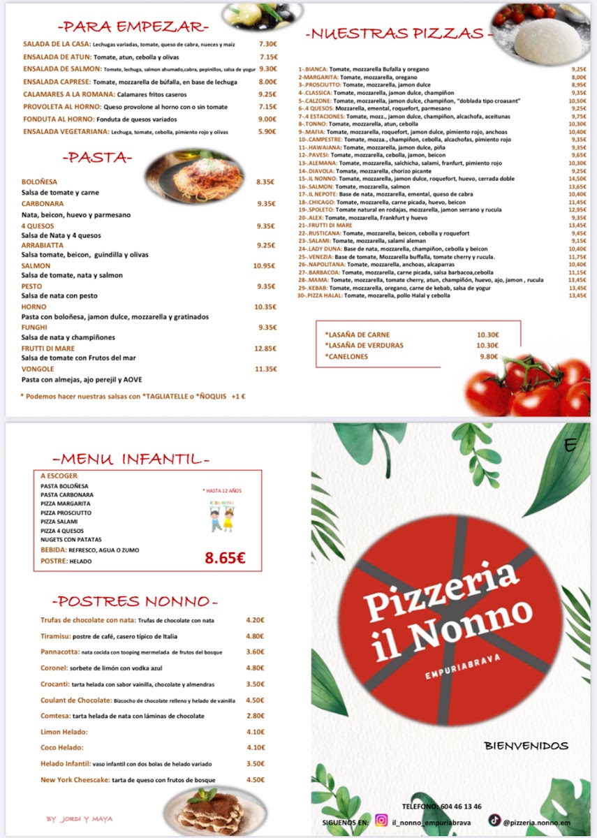 PIZZERIA IL NONNO EMPURIABRAVA Photo Menu 2