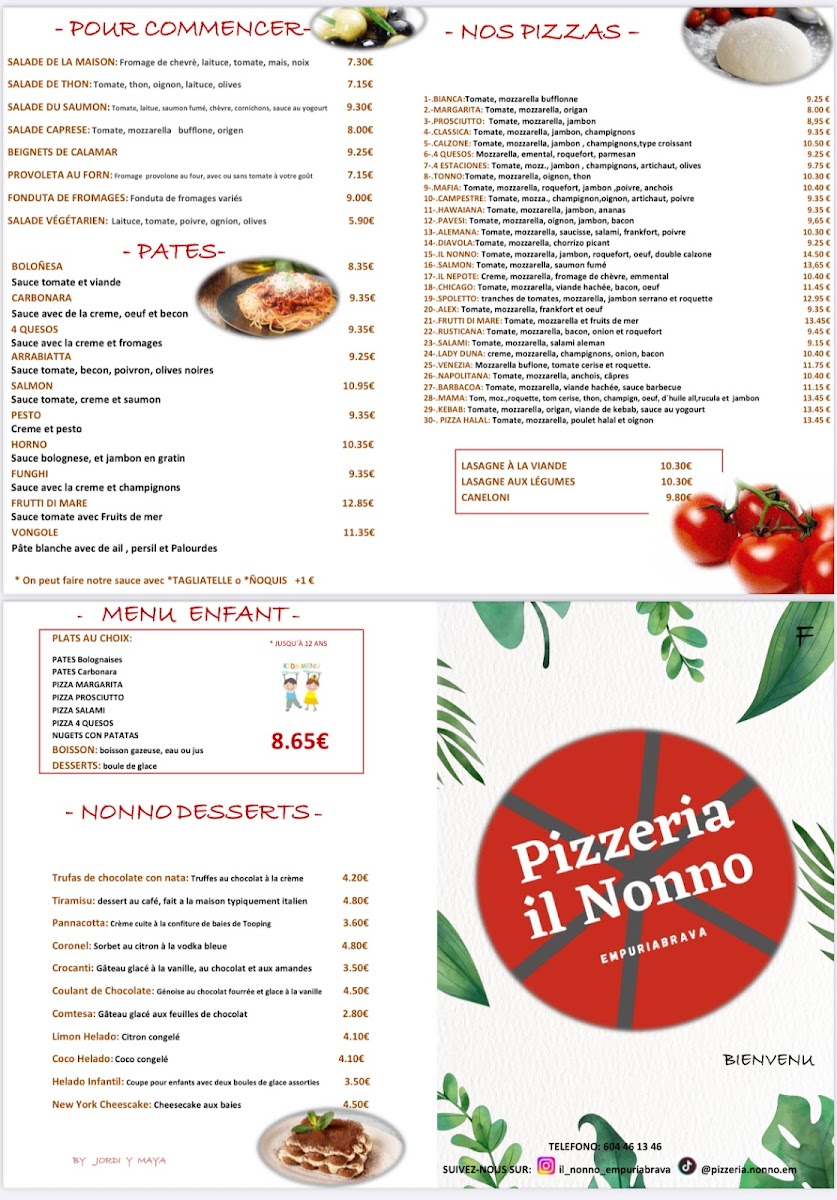 PIZZERIA IL NONNO EMPURIABRAVA Photo Menu 8