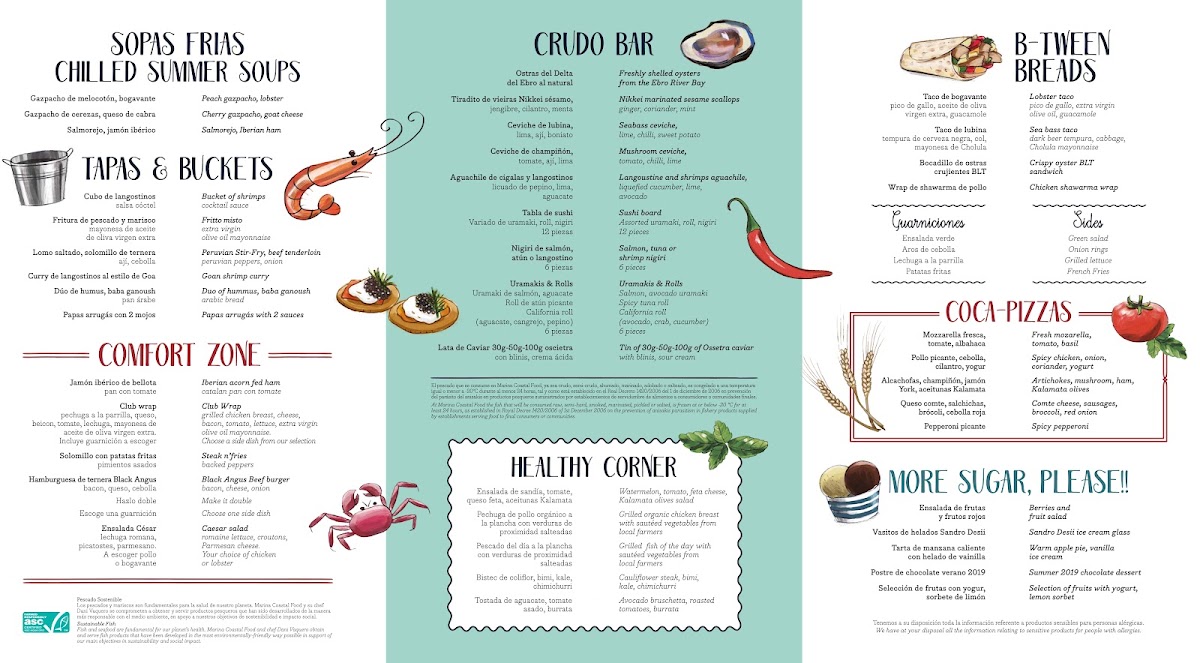 Marina Coastal Food Photo Menu 1
