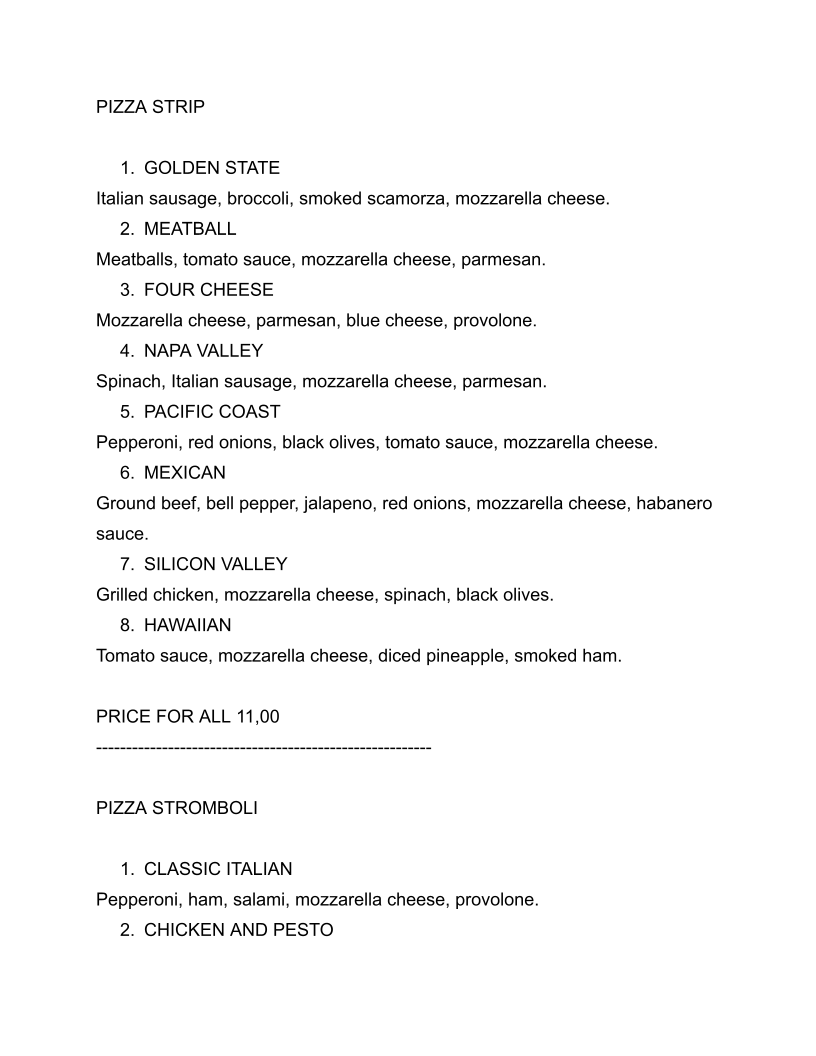 Mad Pizza World Photo Menu 2