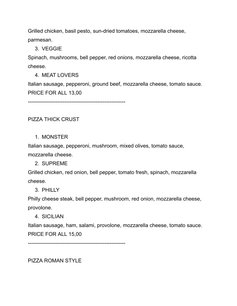 Mad Pizza World Photo Menu 3