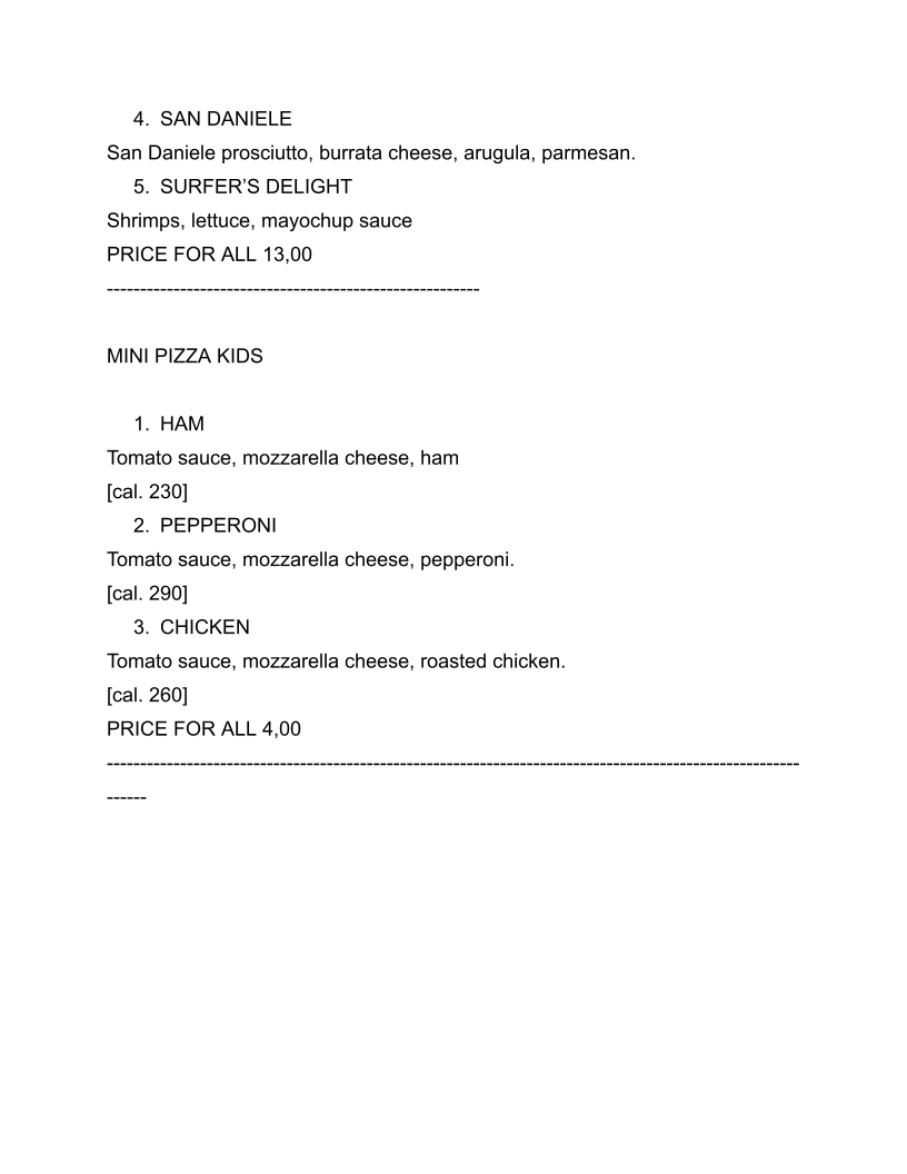 Mad Pizza World Photo Menu 4