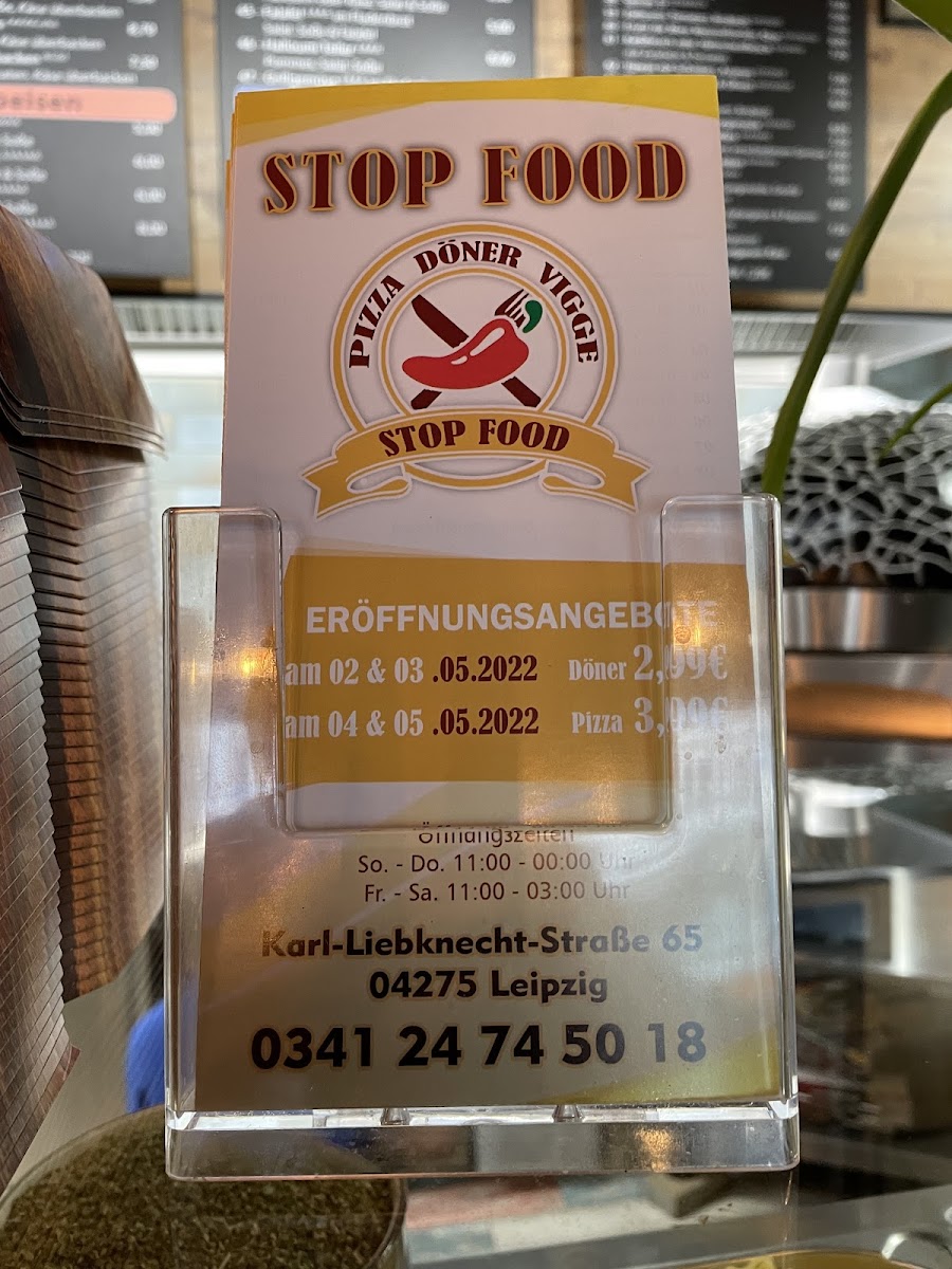 Stop Food Photo Menu 3