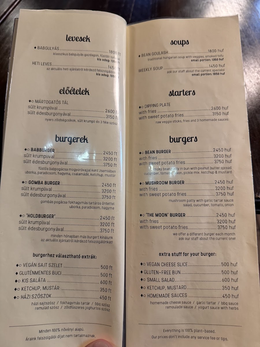 Kozmosz Vegan Restaurant Photo Menu 7