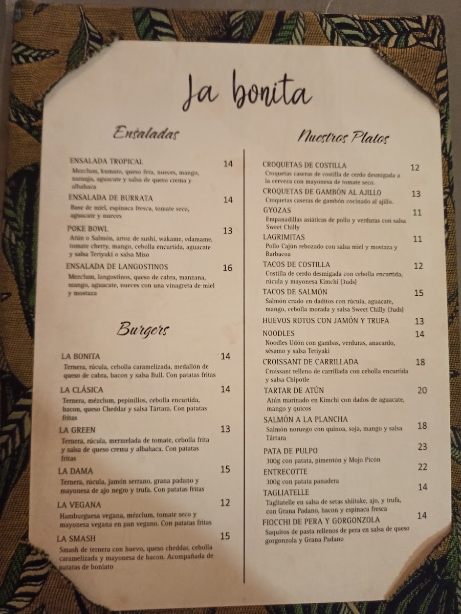 La Bonita beach Photo Menu 4