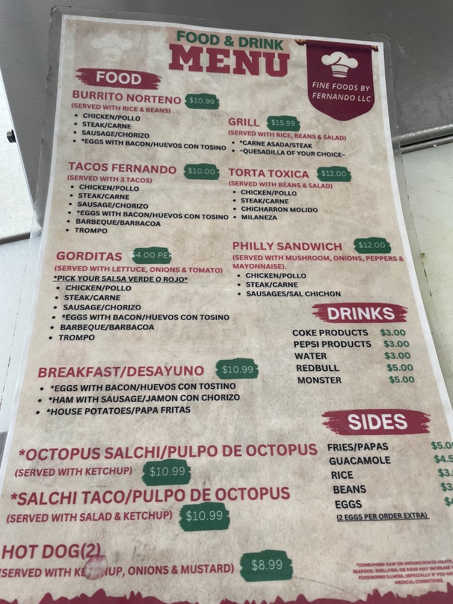 Fine Foods by Fernando Photo Menu 1