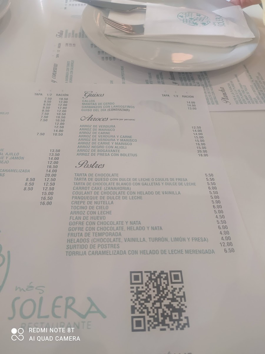 Bar restaurante Más Solera Photo Menu 7