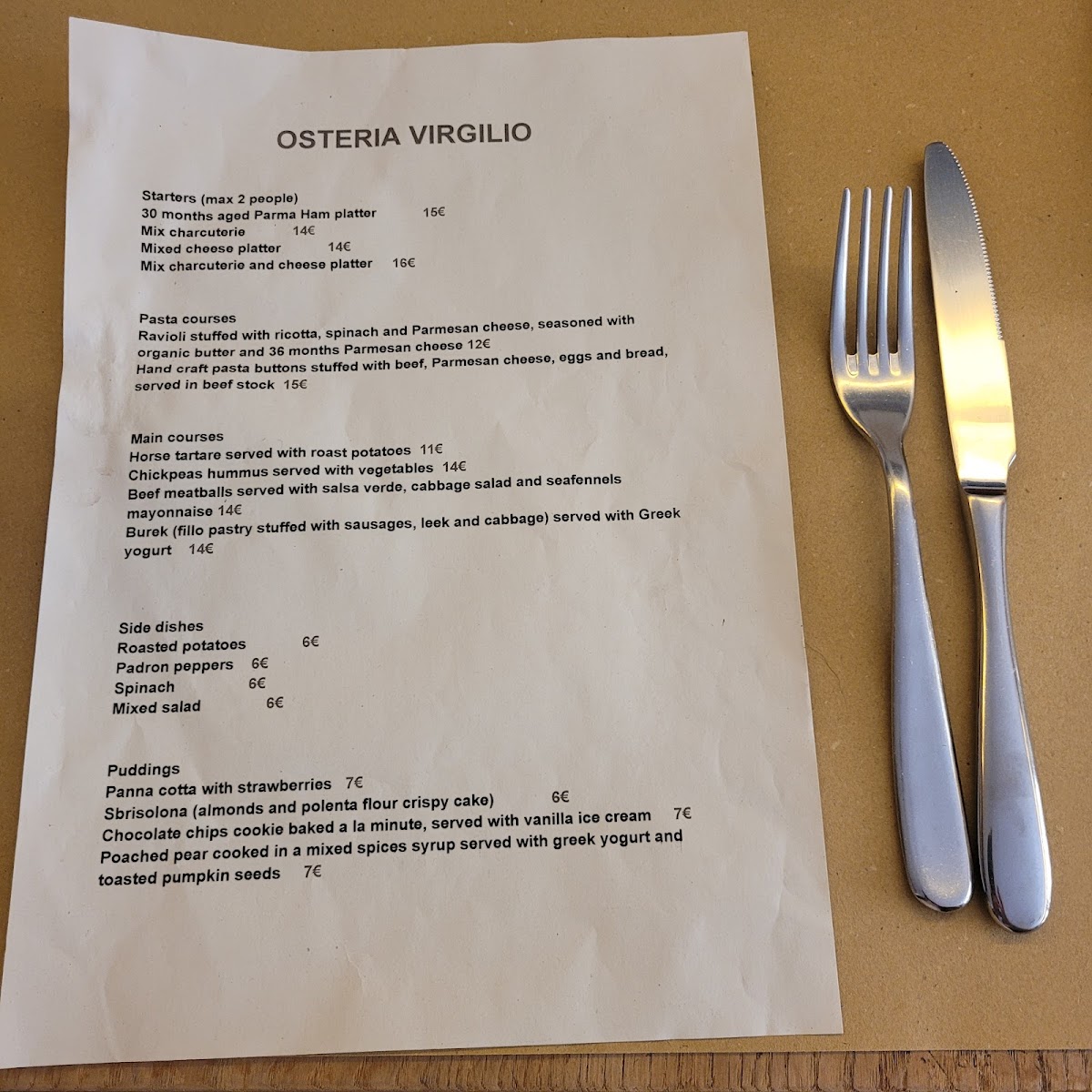 Osteria Virgilio Photo Menu 3