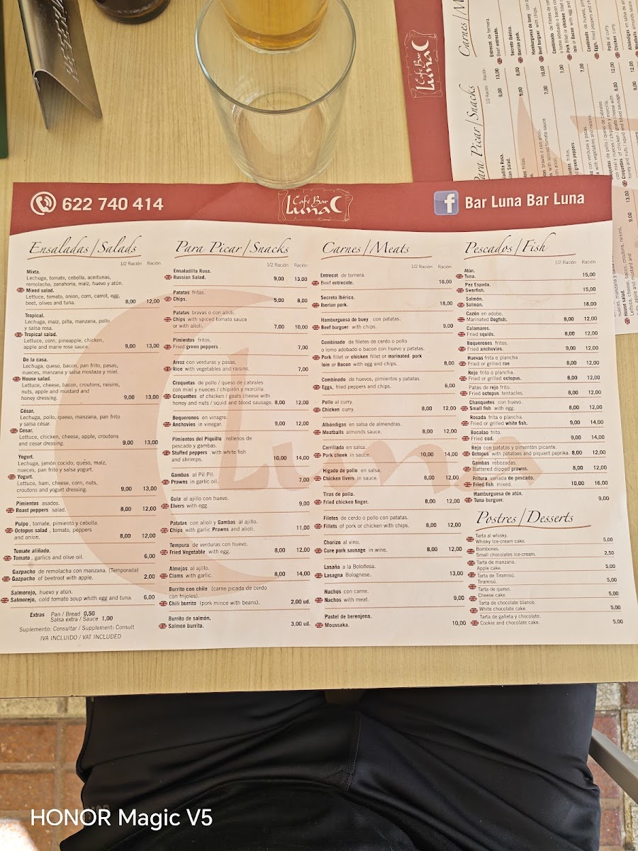 Café Bar Luna Photo Menu 2