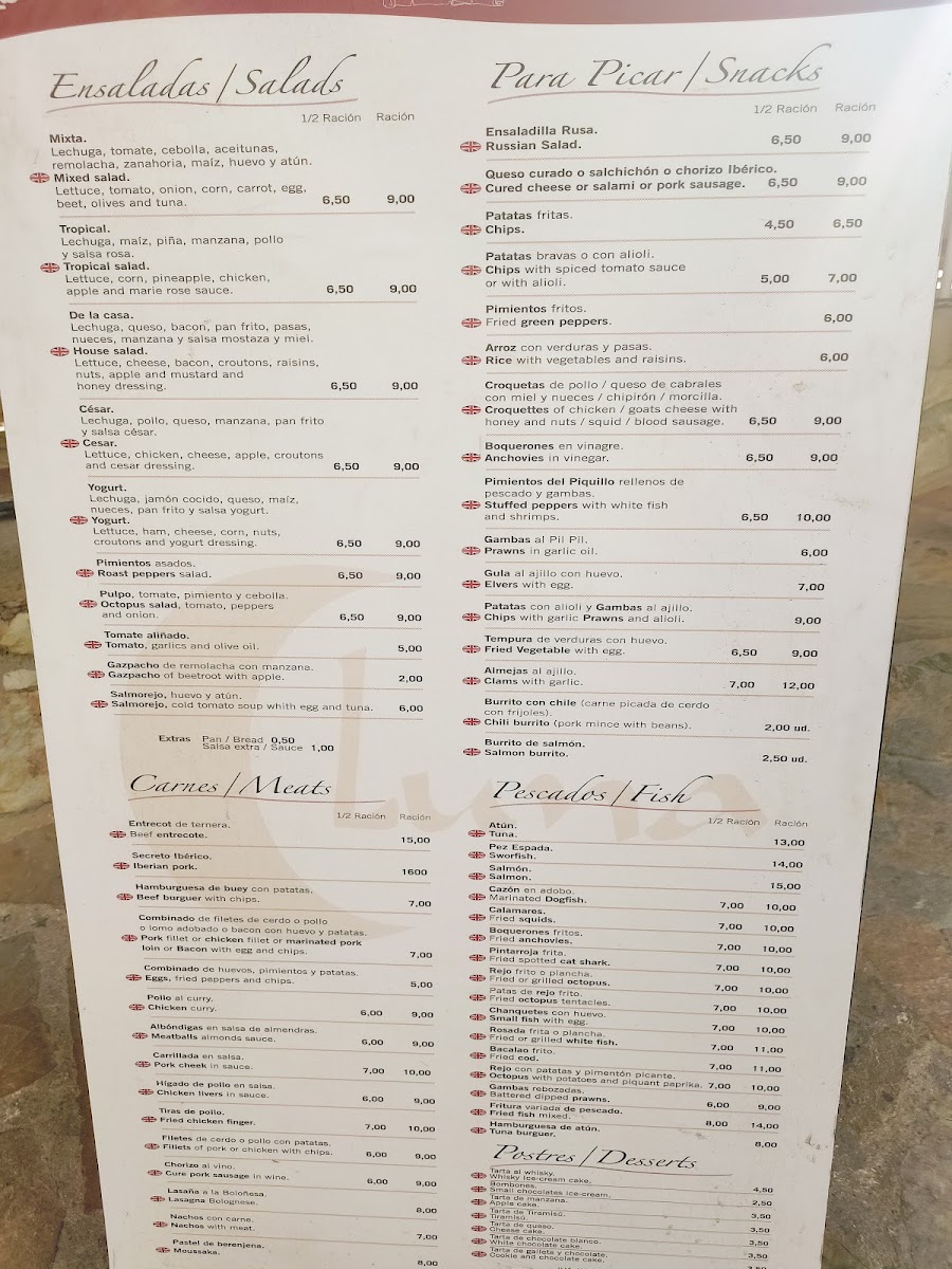 Café Bar Luna Photo Menu 5