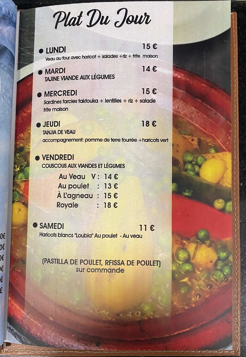 Cafe Restaurant La Belle Vue Photo Menu 3