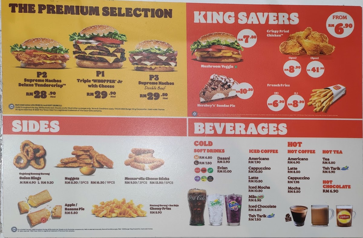Burger King- KLIA T1 Satellite Terminal Photo Menu 2