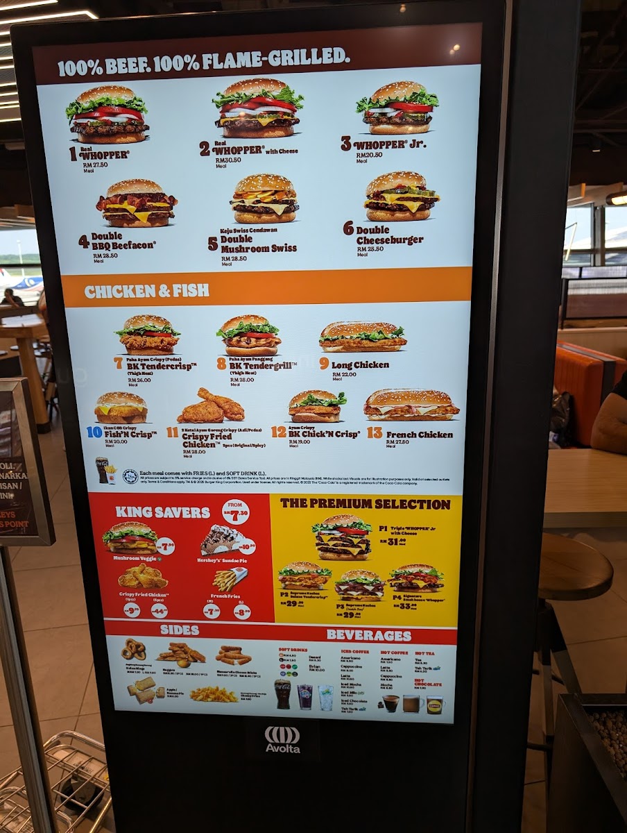 Burger King- KLIA T1 Satellite Terminal Photo Menu 3