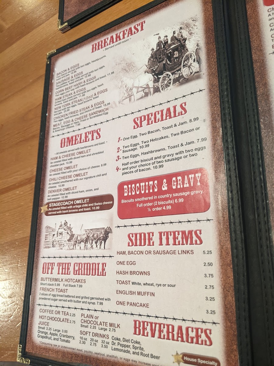 Stagecoach Inn Photo Menu 7
