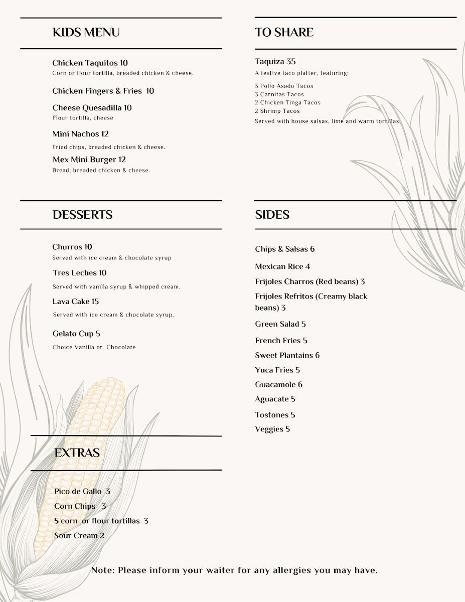 Agave & Maiz Photo Menu 4