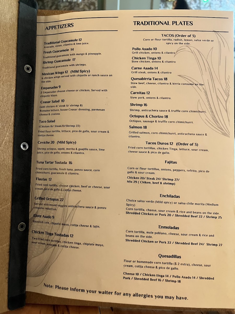 Agave & Maiz Photo Menu 6