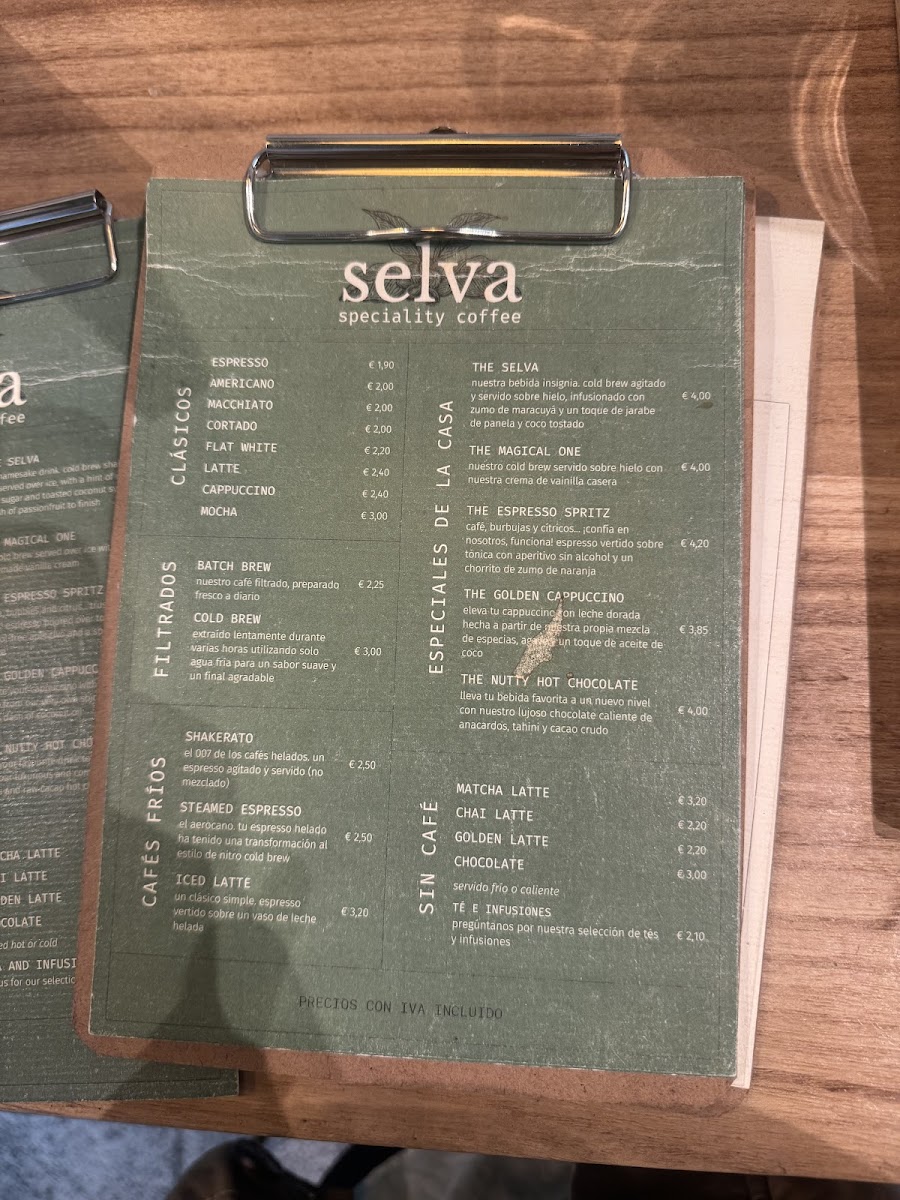 Selva Coffee Photo Menu 4