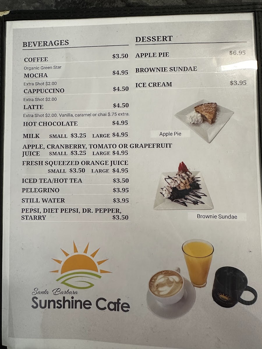 Santa Barbara Sunshine Cafe Photo Menu 4