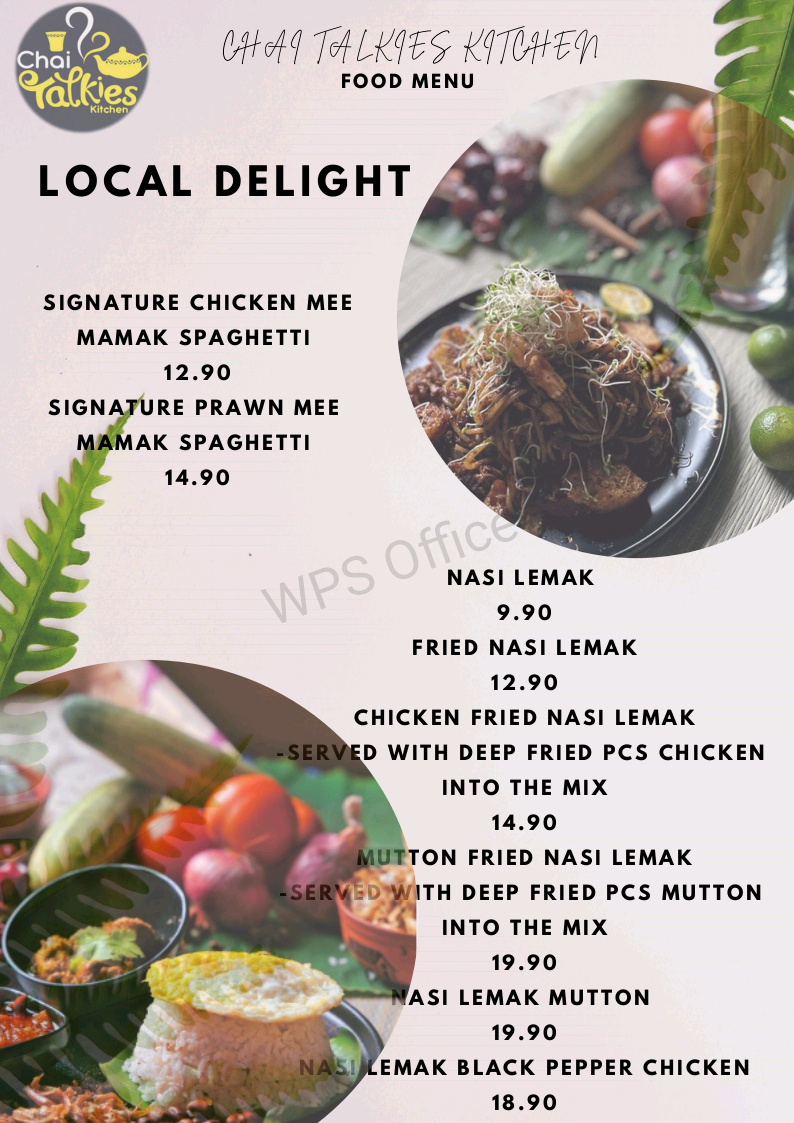 Chai Talkies Kitchen Photo Menu 3