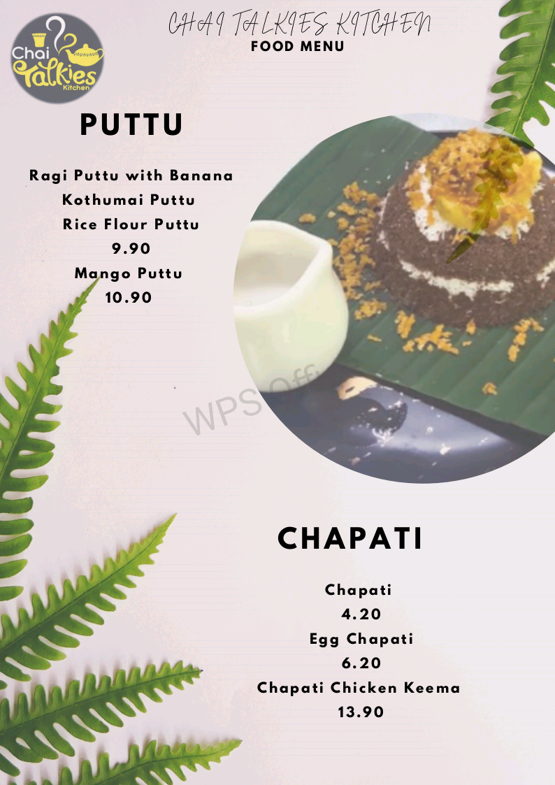 Chai Talkies Kitchen Photo Menu 9