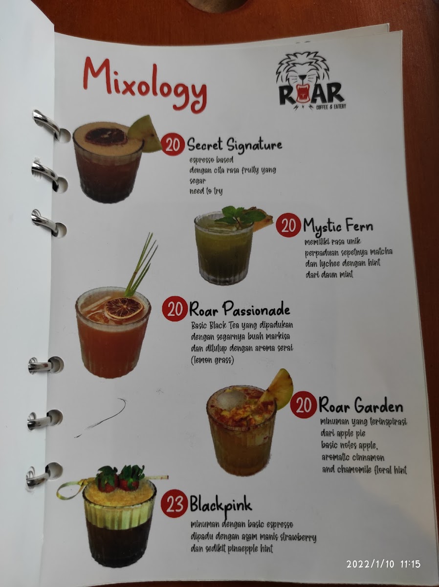 Roar Coffee and Eatery Photo Menu 4