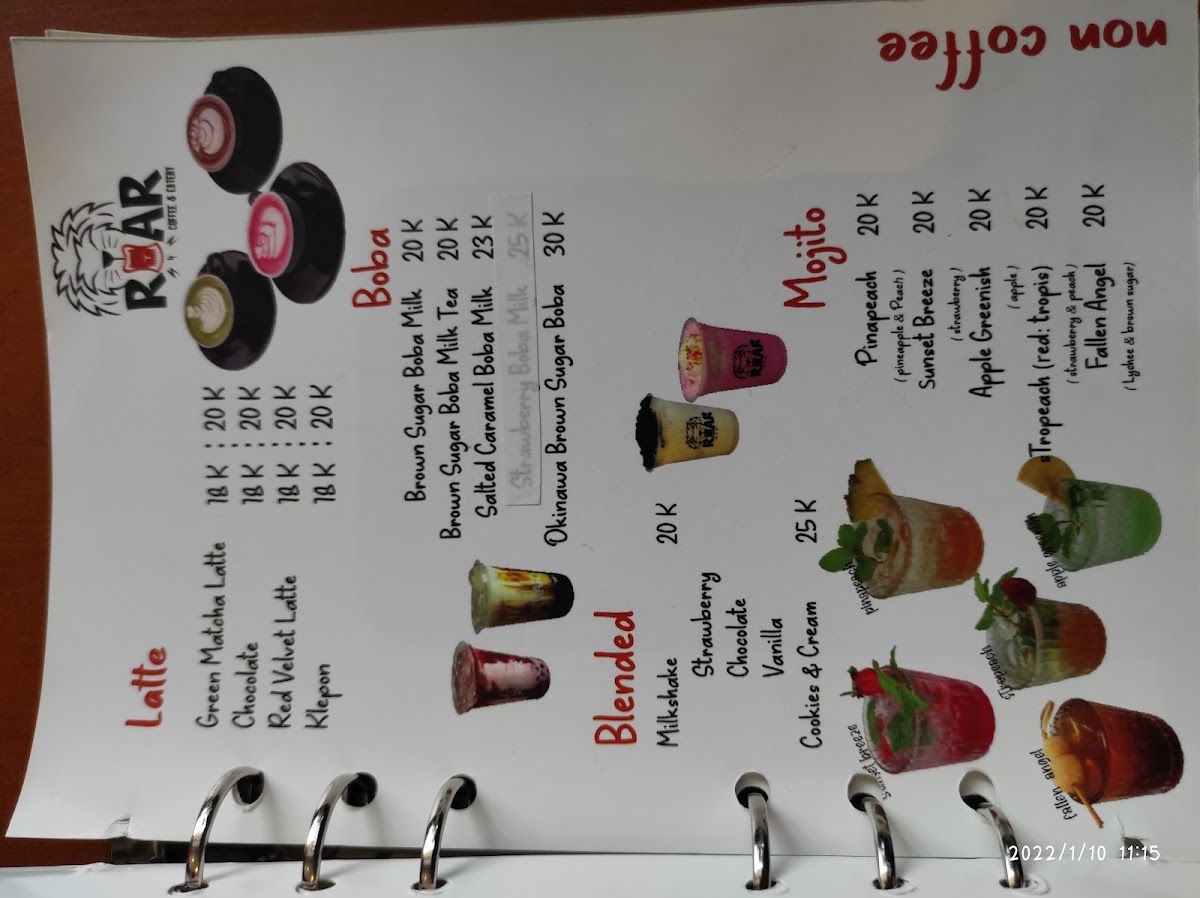 Roar Coffee and Eatery Photo Menu 5