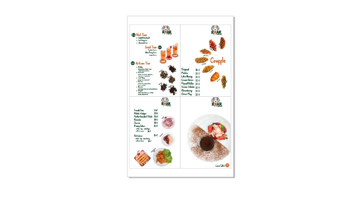 Roar Coffee and Eatery Photo Menu 7