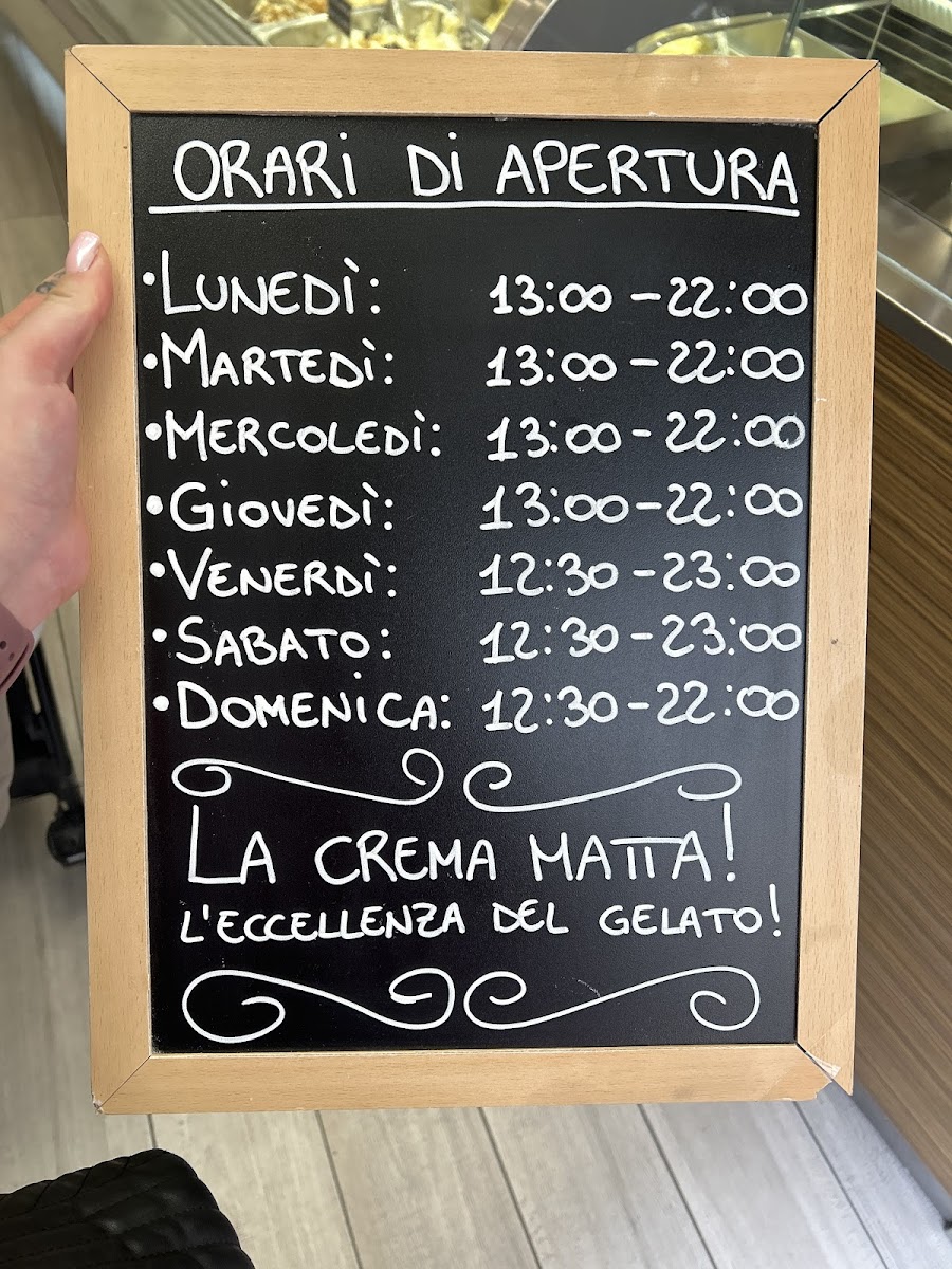 Gelateria La Crema Matta Photo Menu 1