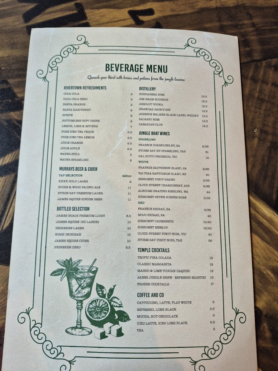 Jane’s Rivertown Restaurant Photo Menu 2