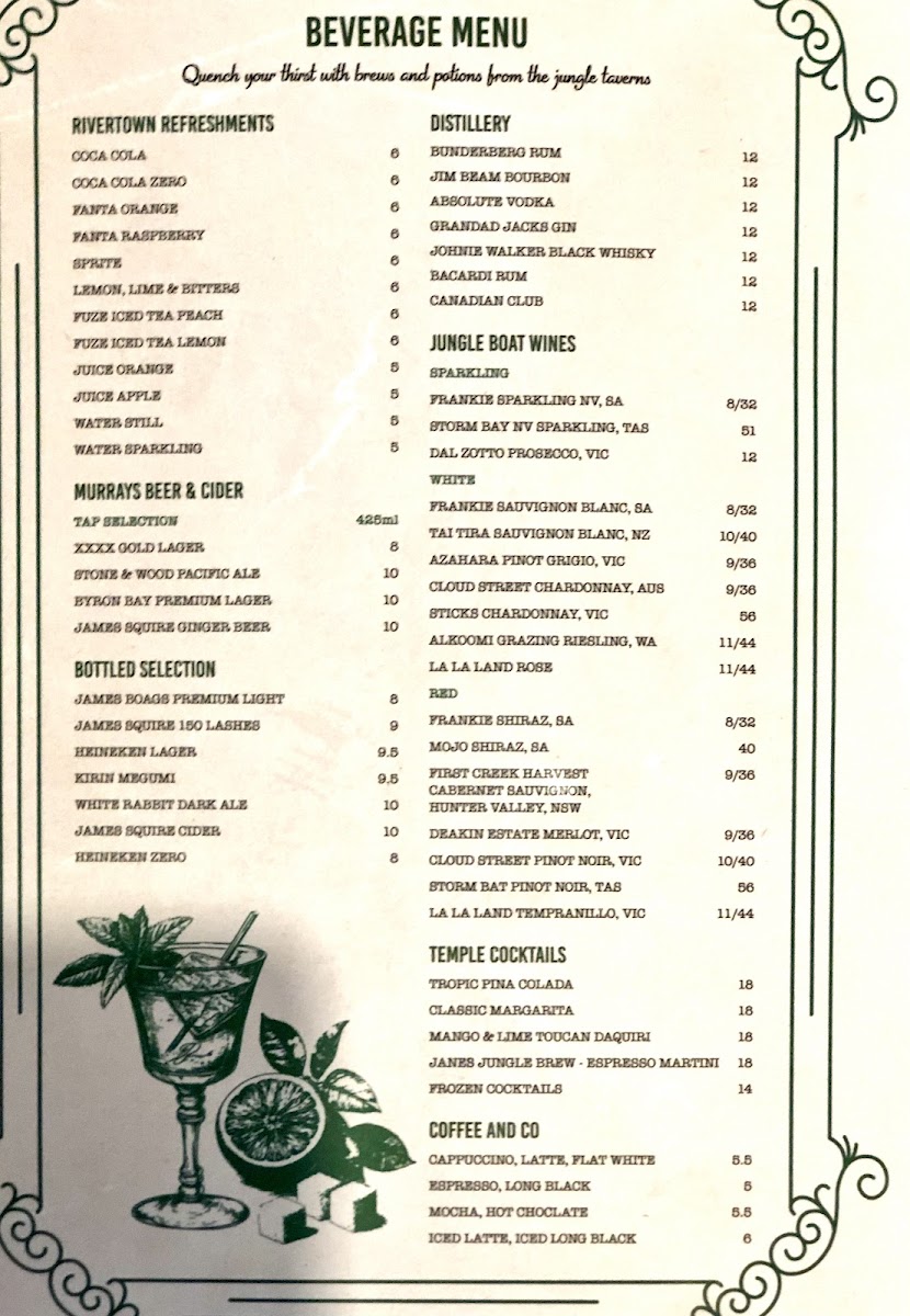 Jane’s Rivertown Restaurant Photo Menu 9
