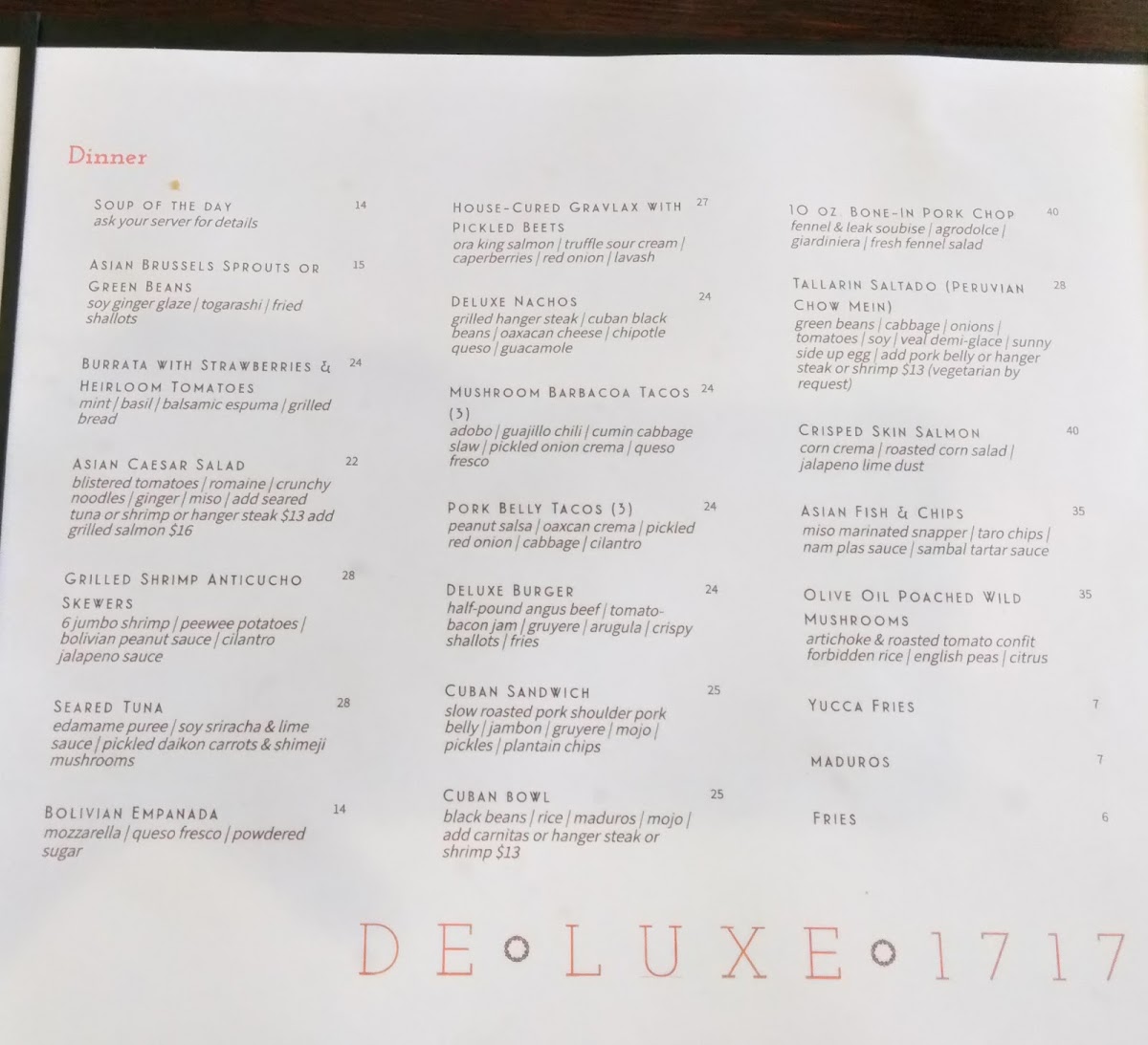 Deluxe 1717 Photo Menu 4