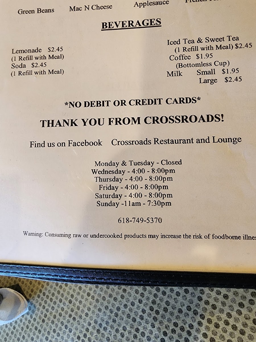 Crossroads Photo Menu 3