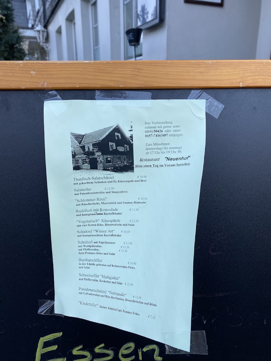 Restaurant Neuenhof Kockenberg / Remscheid Photo Menu 3