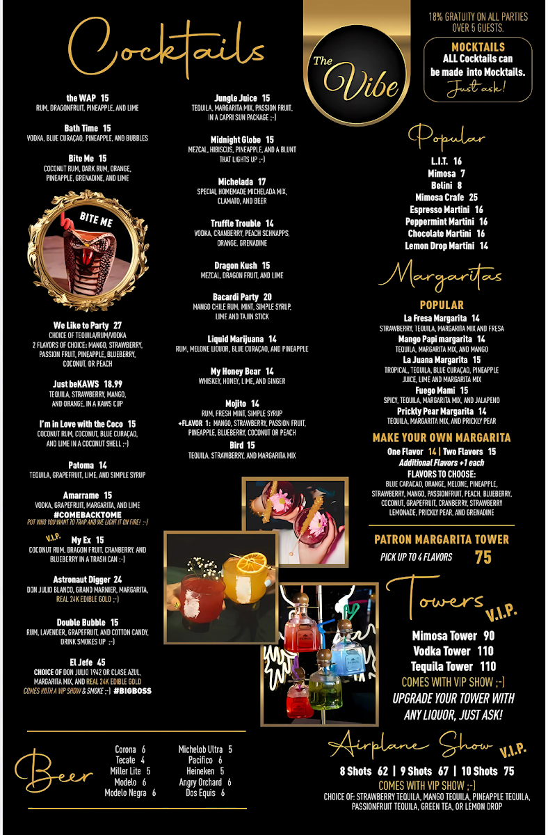 The Vibe Photo Menu 2