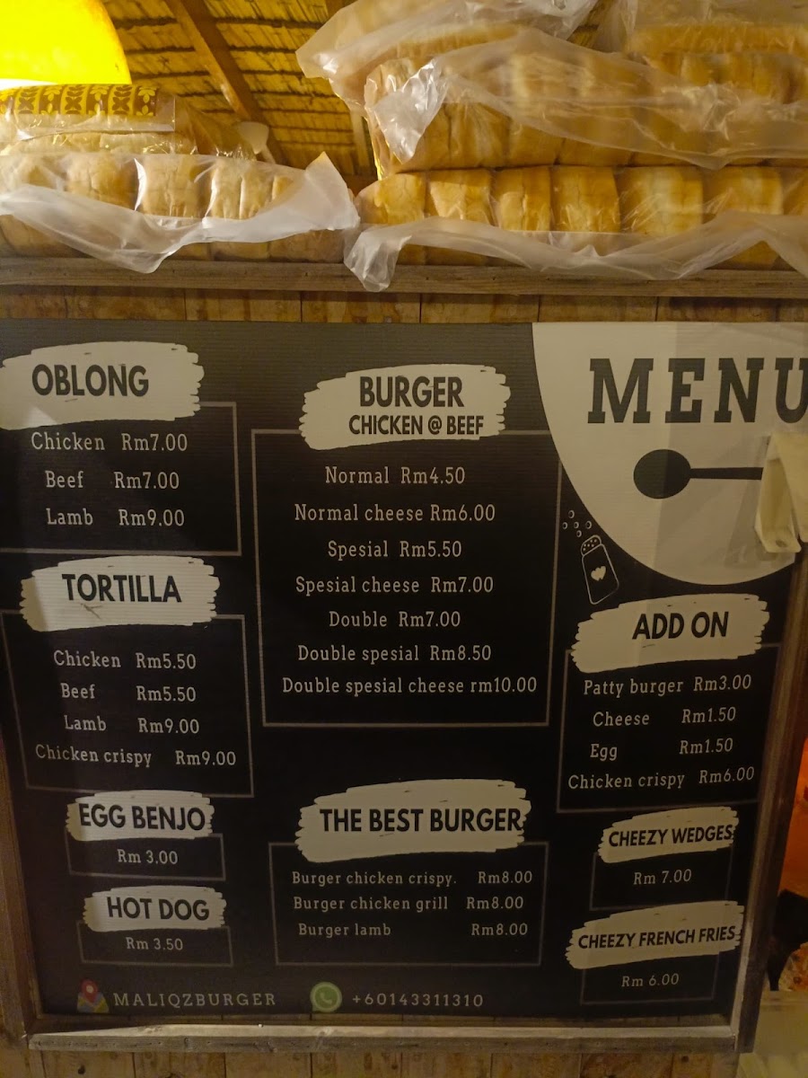 Maliqz Burger Photo Menu 1