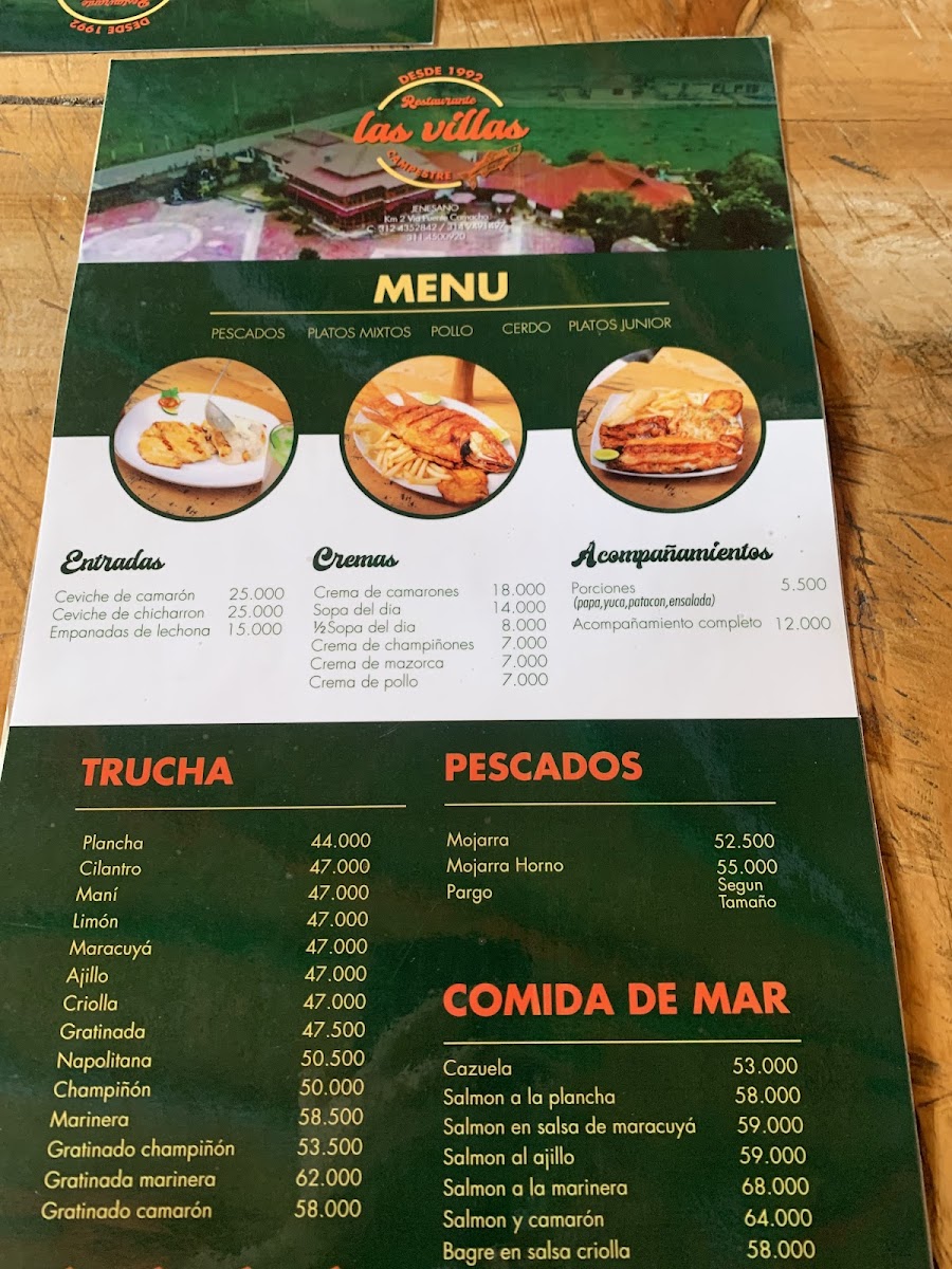 Restaurante Campestre Las Villas Photo Menu 1