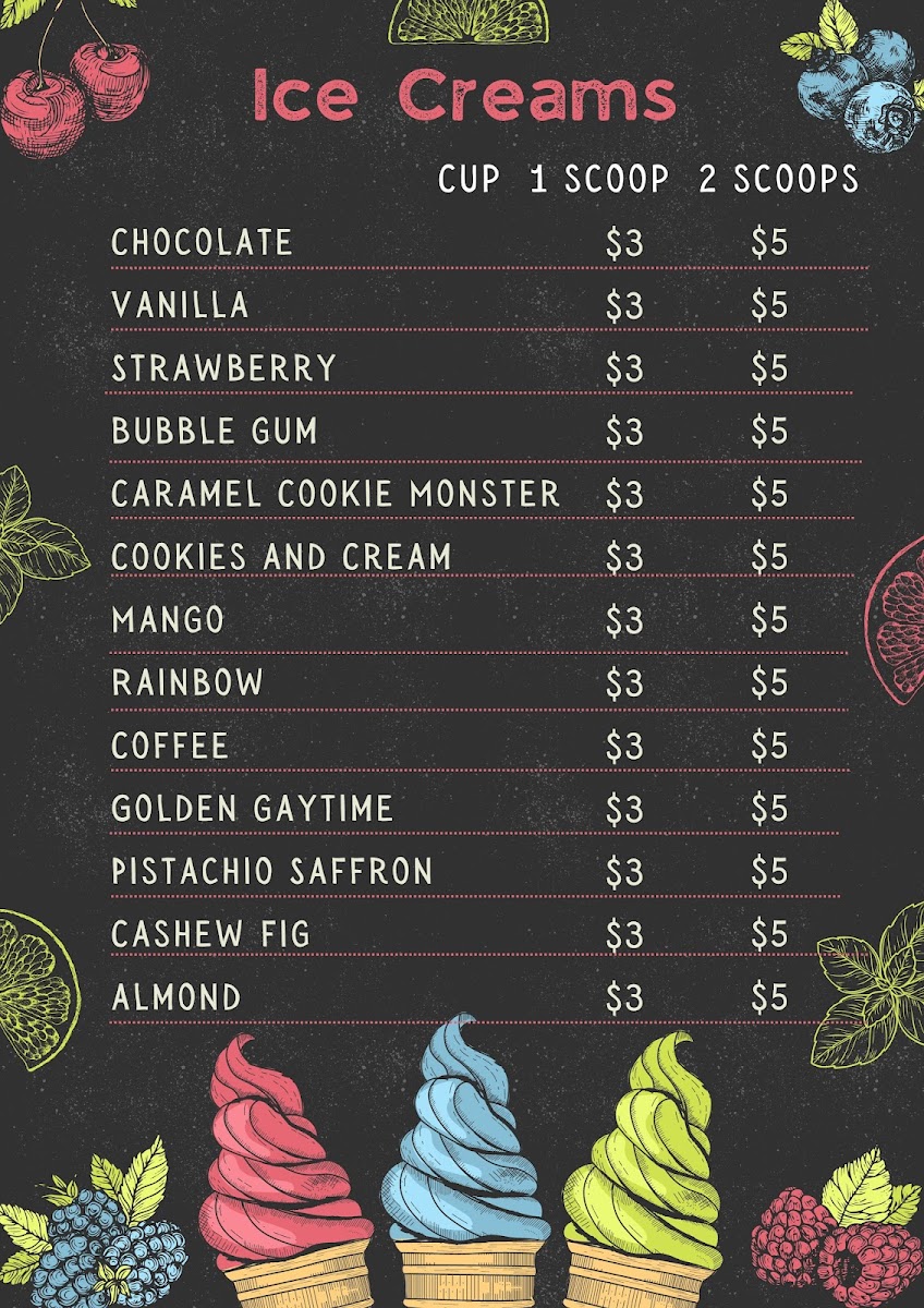Falooda & Acai Kingz Melbourne Photo Menu 1