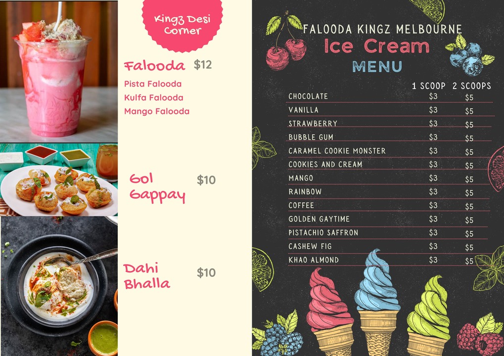 Falooda & Acai Kingz Melbourne Photo Menu 4