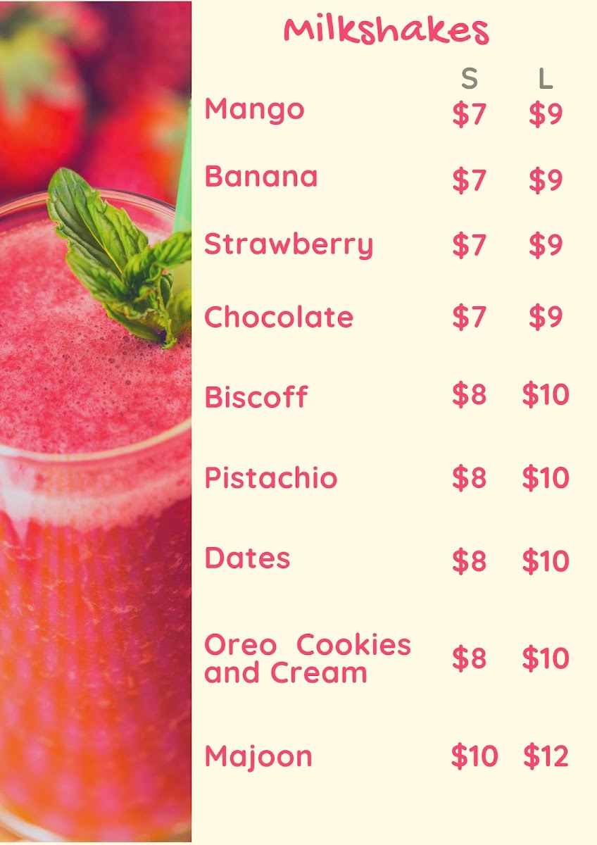 Falooda & Acai Kingz Melbourne Photo Menu 9