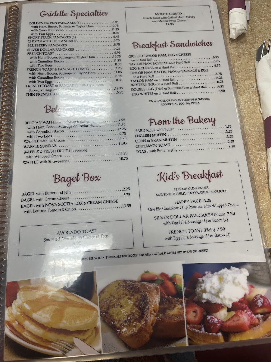 Spa Restaurant Photo Menu 1