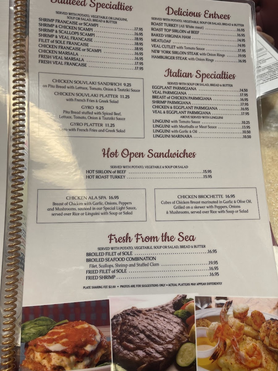 Spa Restaurant Photo Menu 2