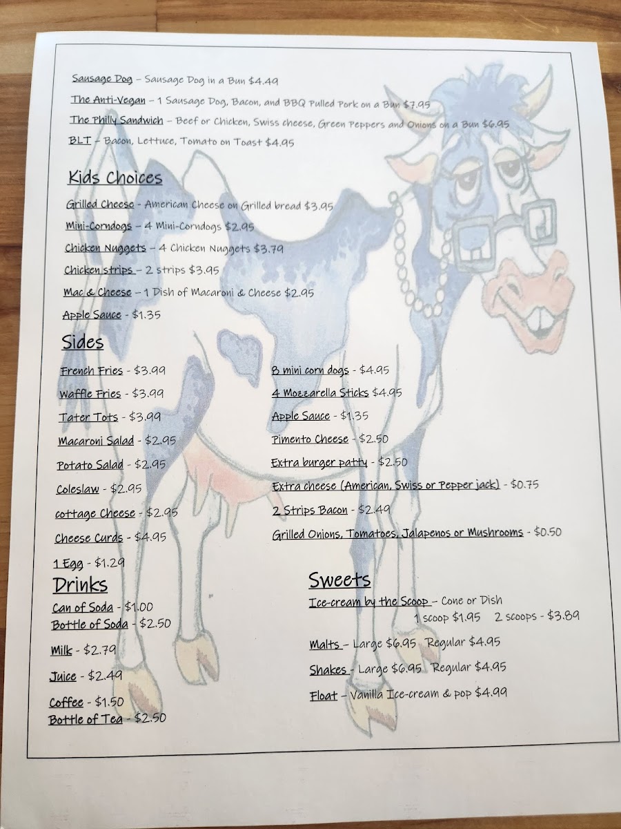 Purple Cow Udderly Delicious Coffee Photo Menu 4