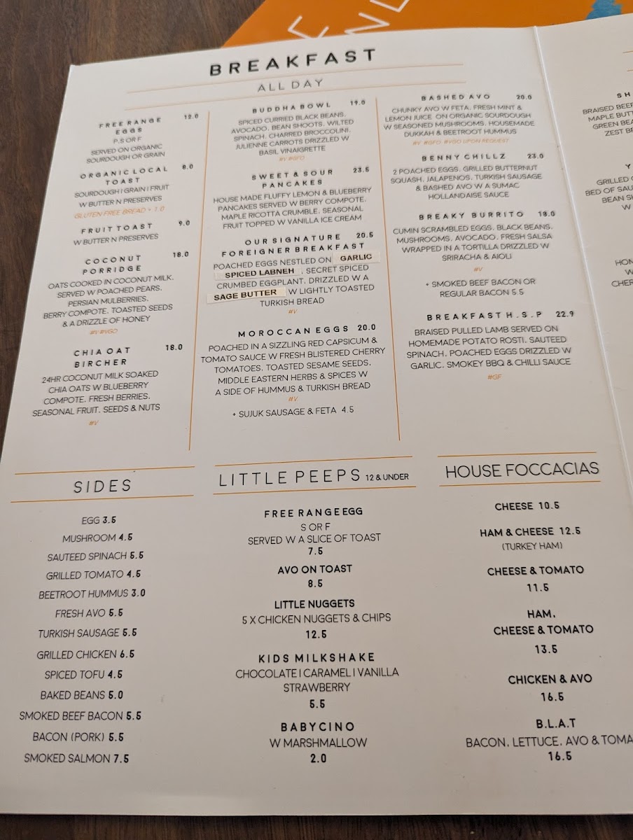 The Foreigner Café Ivanhoe Photo Menu 5